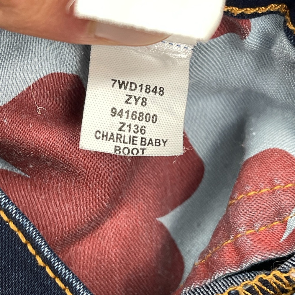 Lucky Brand Jeans Women 2/26L (28x35) Blue Denim Dark Wash Charlie Baby Boot Cut - Picture 3 of 10